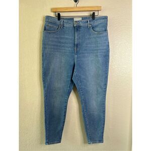 Everlane The Curvy Way-High Skinny Jean Womens 35 Crop Organic Light Wash Denim